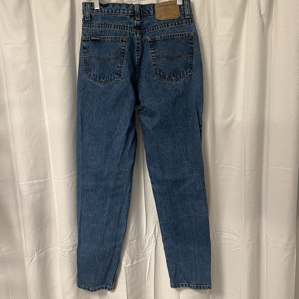 VINTAGE Jordache Womens‎ Jeans 28 X 29 High Rise Zip Ankle Tapered USA 80s 90s - Picture 2 of 6